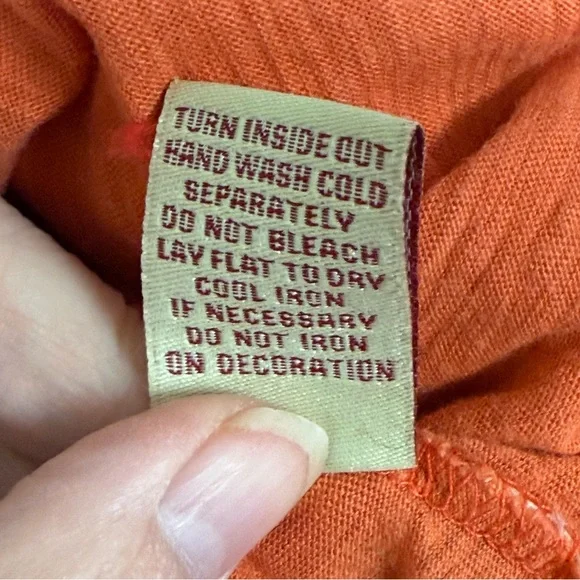 Reba Woman 3X Orange Boho Medallion Print Long Sleeve V-Neck Top Fall - Picture 8 of 9